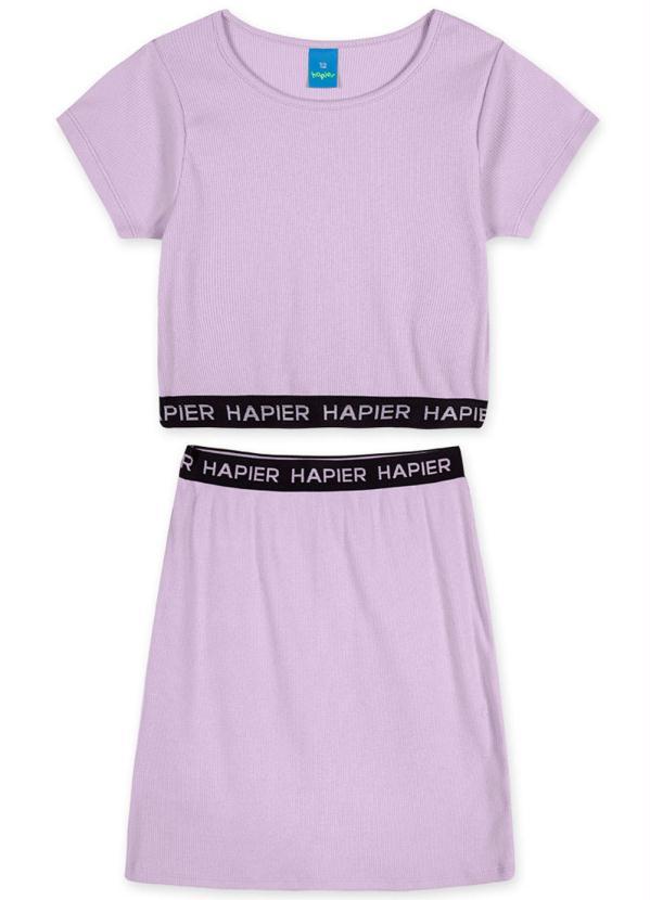 Hapier - Conjunto Curto Ribana Menina Lilás