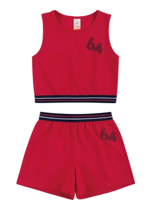 Conjunto Curto Sport Menina Marisol (Vermelho) - MARISOL