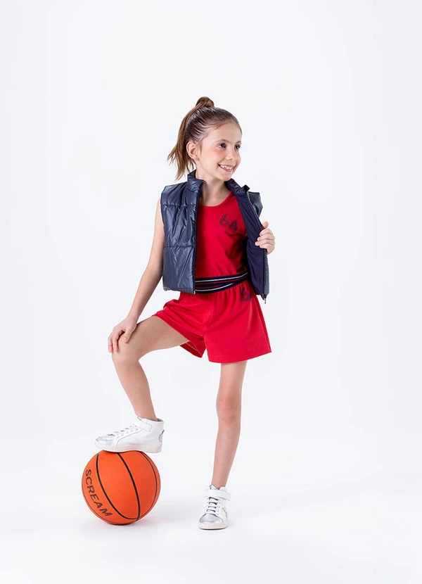 Marisol - Conjunto Curto Sport Menina Marisol Vermelho