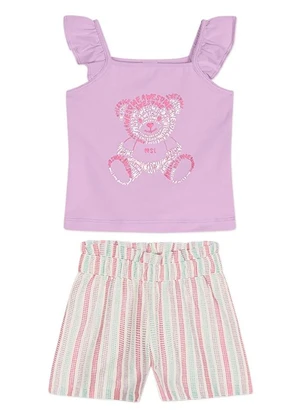 Marisol - Conjunto Curto Ursinho Infantil Lilas - MARISOL