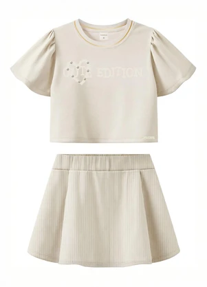 Carinhoso - Conjunto Cute Edition com Pérolas Off White - CARINHOSO