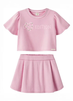 Carinhoso - Conjunto Cute Edition com Pérolas Rosa Claro - CARINHOSO