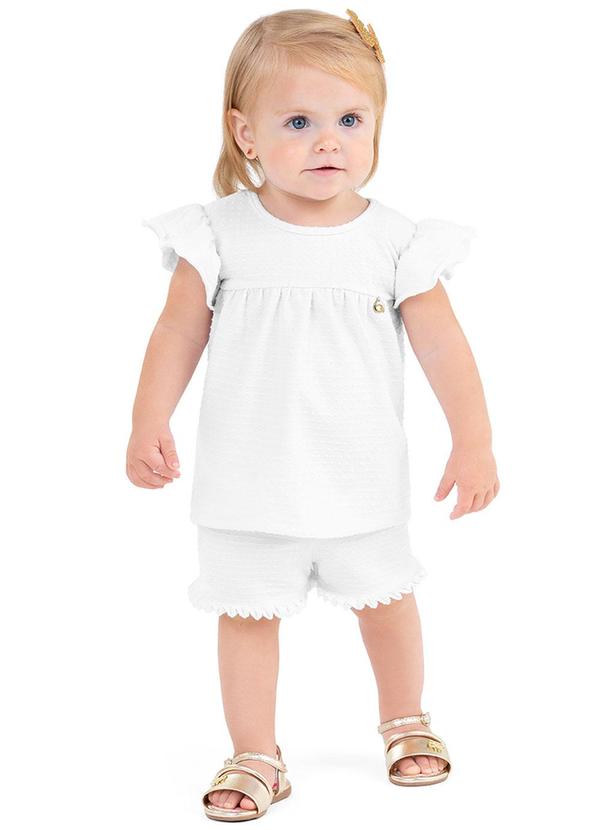 Alenice - Conjunto Cute Menina Branco