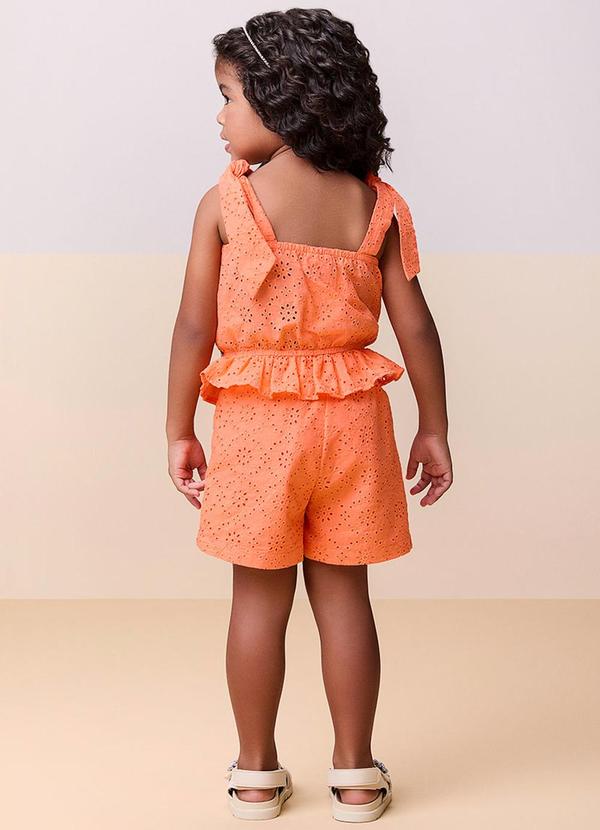 Momi - Conjunto de Laise com Babado Laranja 2
