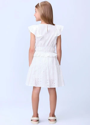 Momi - Conjunto de Laise com Babados Off White - MOMI
