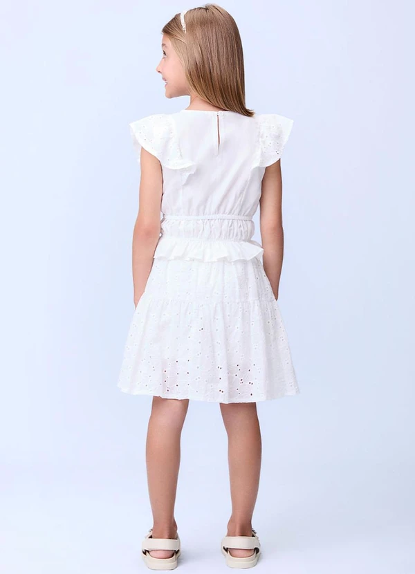 Momi - Conjunto de Laise com Babados Off White 2