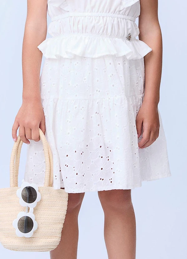 Momi - Conjunto de Laise com Babados Off White 5