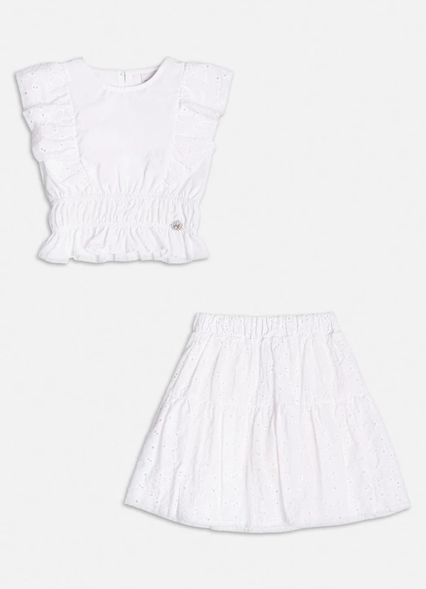 Momi - Conjunto de Laise com Babados Off White 7