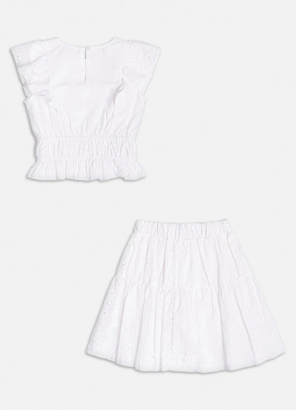 Momi - Conjunto de Laise com Babados Off White 8