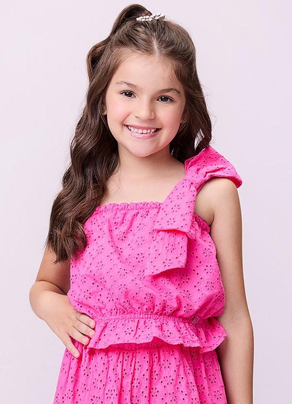 Momi - Conjunto de Laise com Laço Rosa 3