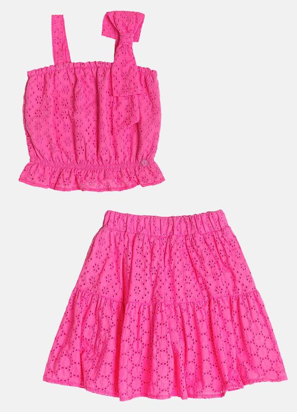 Momi - Conjunto de Laise com Laço Rosa 5