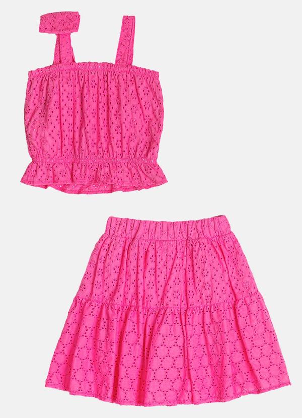 Momi - Conjunto de Laise com Laço Rosa 6