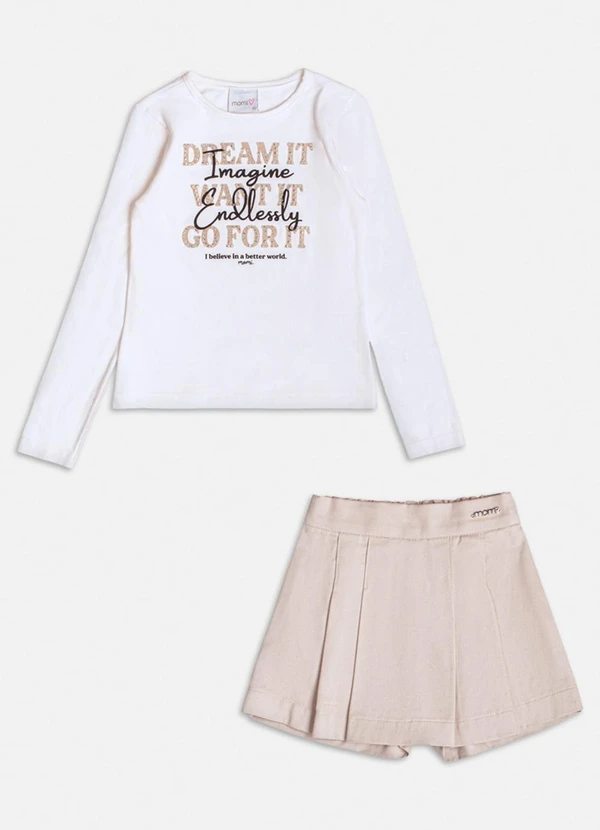 Momi - Conjunto de Lettering com Strass Branco