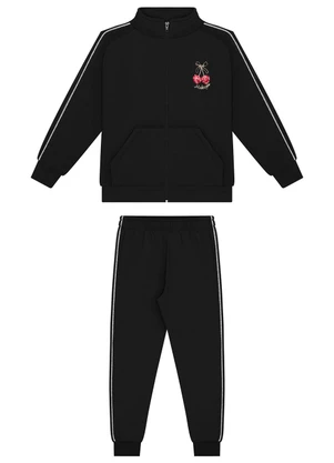 Alakazoo - Conjunto de Moletom com Calça e Jaqueta Preto - ALAKAZOO