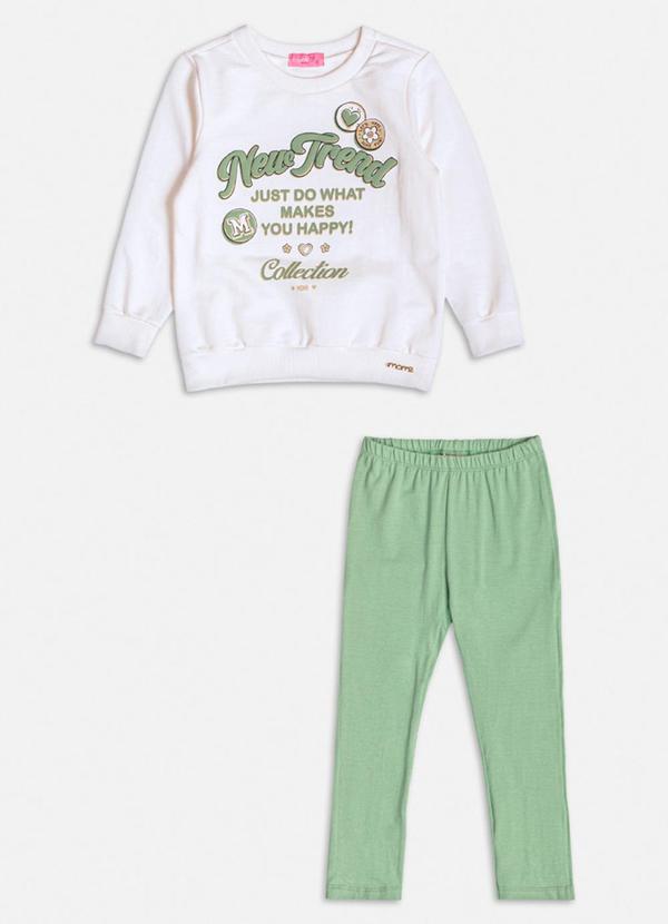 Momi - Conjunto de Moletom com Estampa New Trend Branco