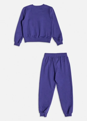 Momi - Conjunto de Moletom com Laço e Strass Azul - MOMI