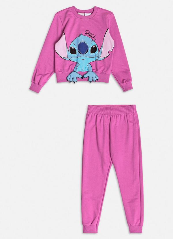 Momi - Conjunto de Moletom do Stitch Roxo