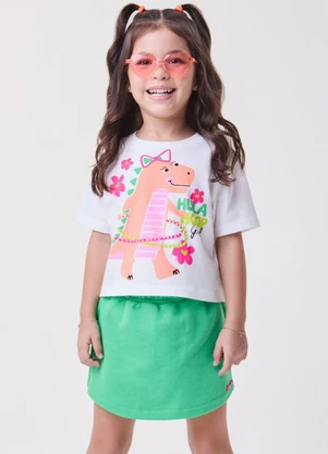 Bimbi - Conjunto de Moletom Verde com Dino Fun Verde - BIMBI