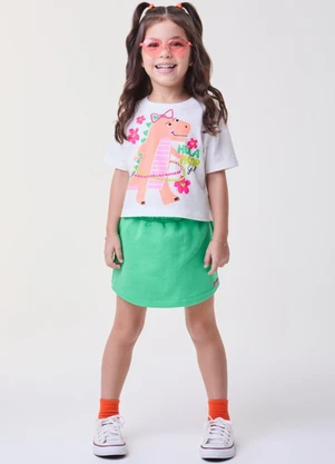 Bimbi - Conjunto de Moletom Verde com Dino Fun Verde - BIMBI