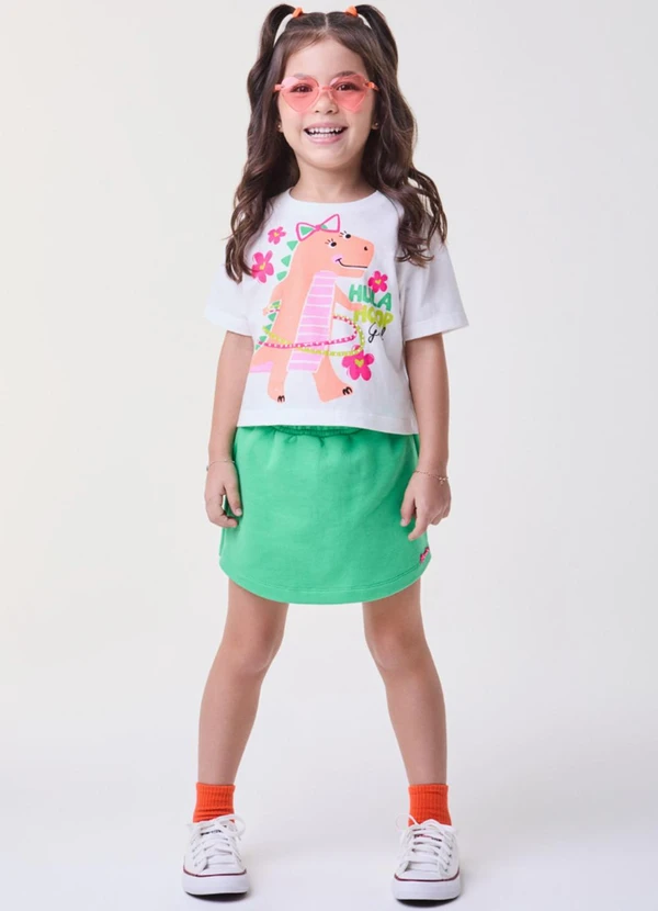 Bimbi - Conjunto de Moletom Verde com Dino Fun Verde 2