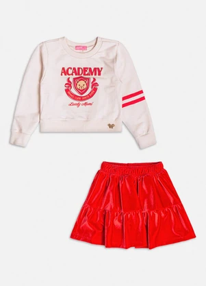 Momi - Conjunto de Moletom Vermelho de Ursinho Vermelho - MOMI