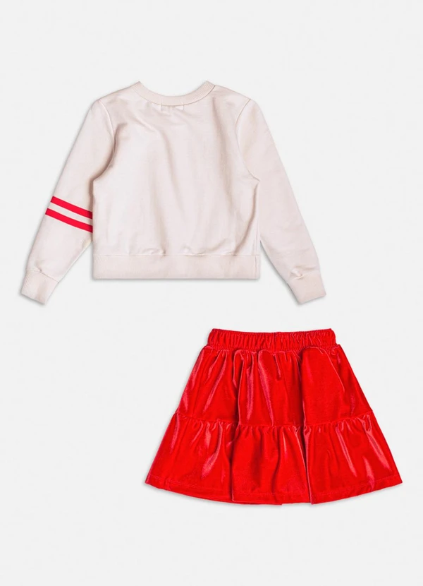 Momi - Conjunto de Moletom Vermelho de Ursinho Vermelho 2