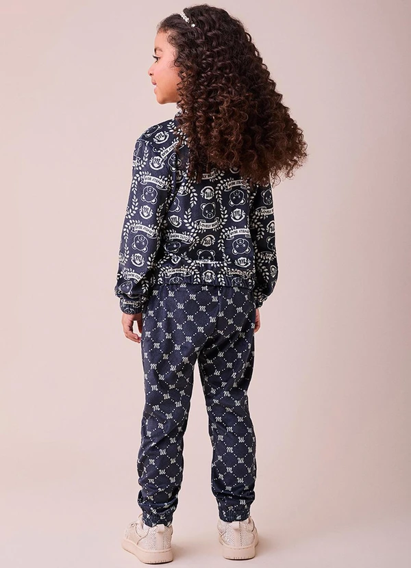 Momi - Conjunto de Plush com Estampa de Ursinhos Preto 2