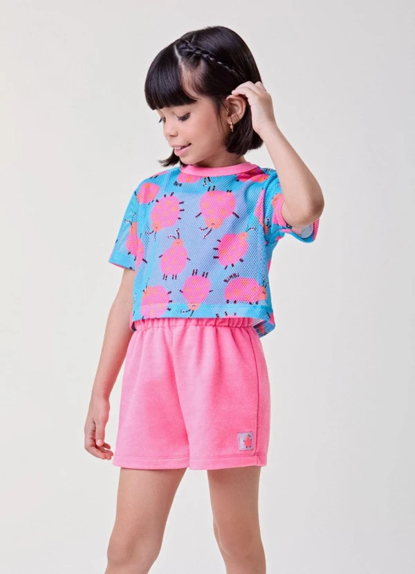 Bimbi - Conjunto de Tela com Joaninhas Azul