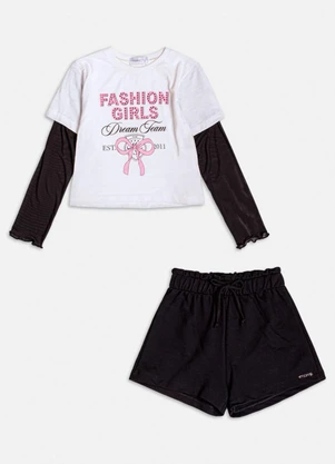 Momi - Conjunto de Tule com Strass Preto - MOMI