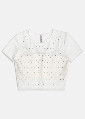 I Am - Conjunto de Tule Off com Strass Off White - I AM