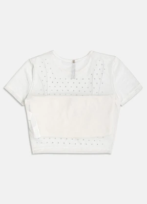 I Am - Conjunto de Tule Off com Strass Off White - I AM