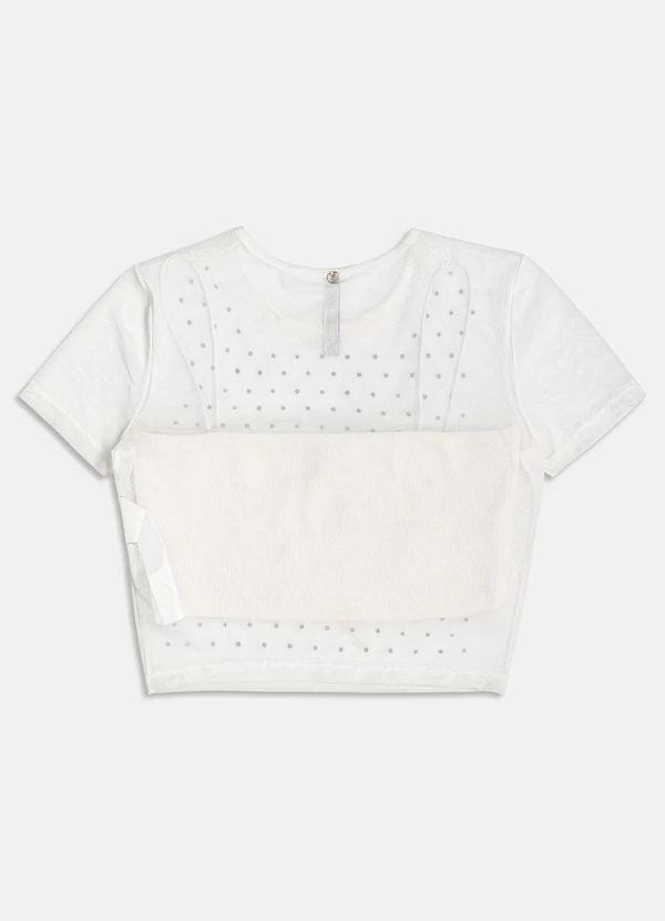 I Am - Conjunto de Tule Off com Strass Off White 2