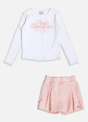 Momi - Conjunto de Tweed com Strass Branco - MOMI