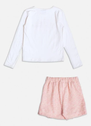 Momi - Conjunto de Tweed com Strass Branco - MOMI