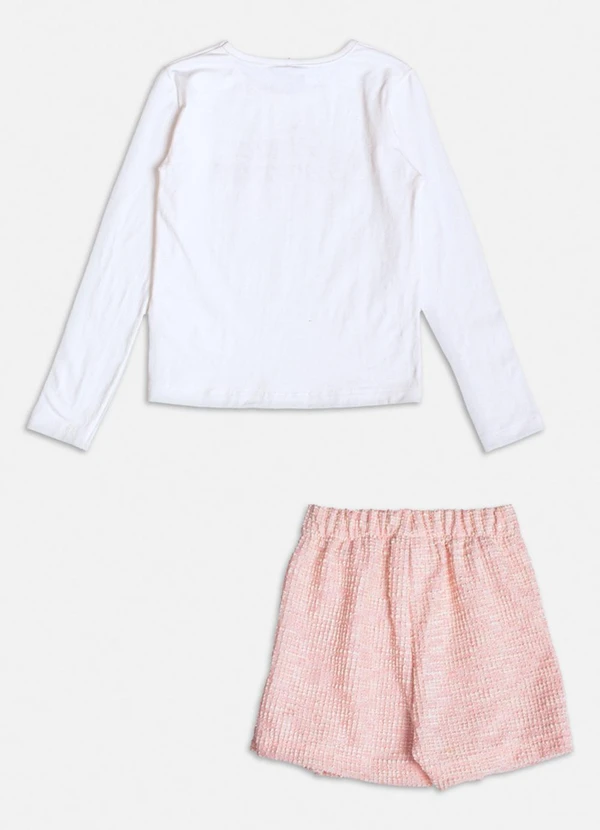 Momi - Conjunto de Tweed com Strass Branco 2