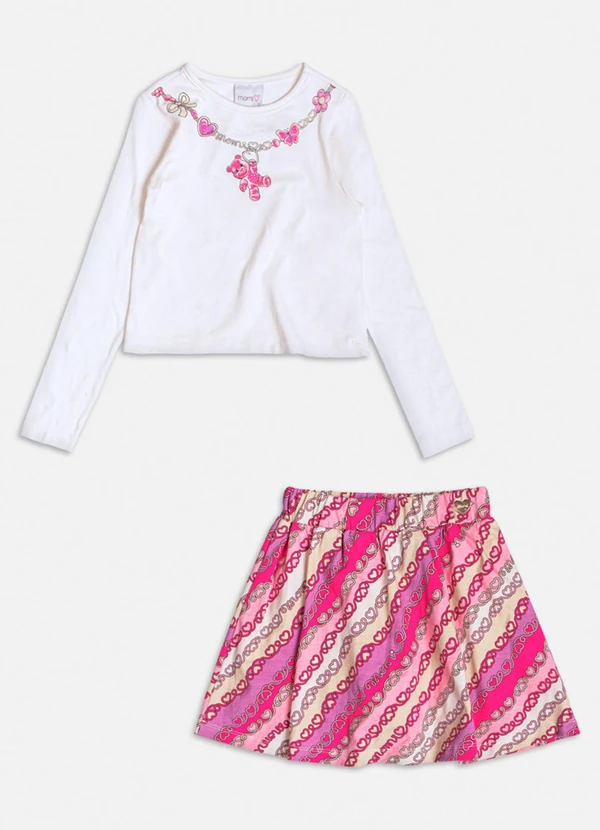 Momi - Conjunto de Ursinhos com Strass Rosa