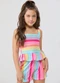 Vida Costeira - Conjunto de Verão Regata Listrinhas Colorido - variação: Colorido