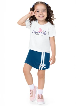 Conjunto Detalhe Laço Menina Branco Alenice