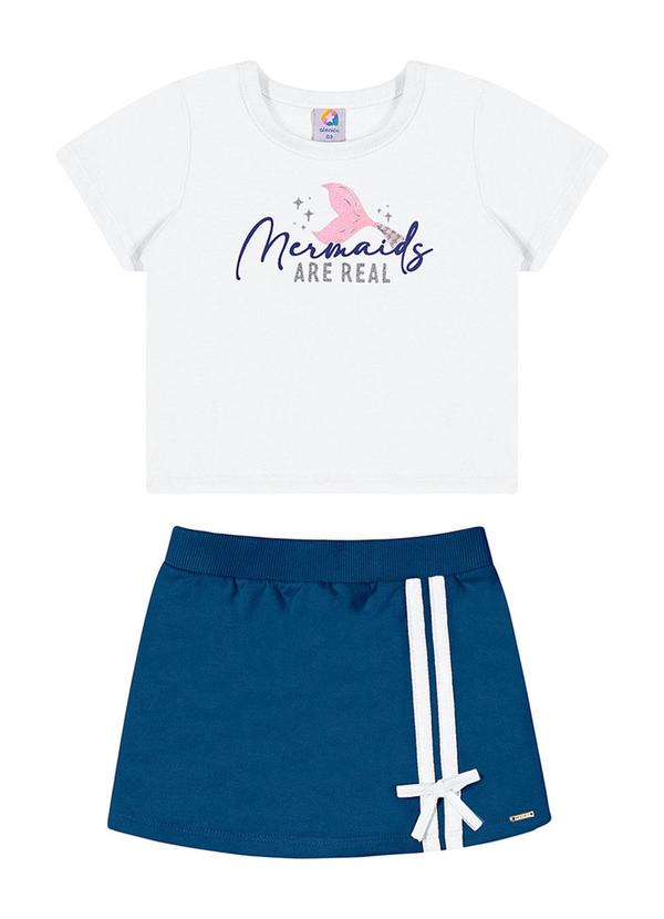 Alenice - Conjunto Detalhe Laço Menina Branco 2