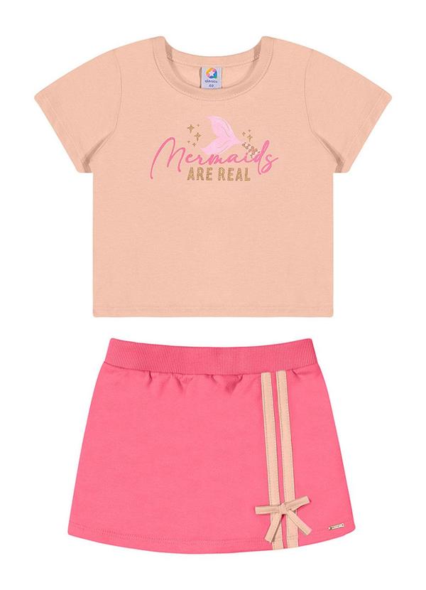Alenice - Conjunto Detalhe Laço Menina Rosa