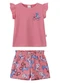 Malwee Kids - Conjunto Dino com Glitter Rosa - variação: Rosa