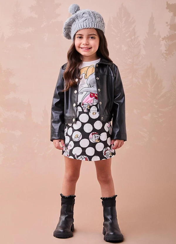 Momi - Conjunto do Dumbo com Strass de Moletom Branco 3