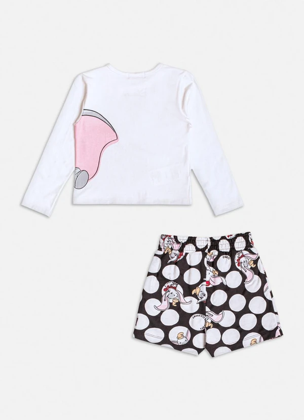 Momi - Conjunto do Dumbo com Strass de Moletom Branco 6