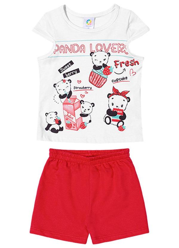 Alenice - Conjunto Doce Panda Menina Branco 2