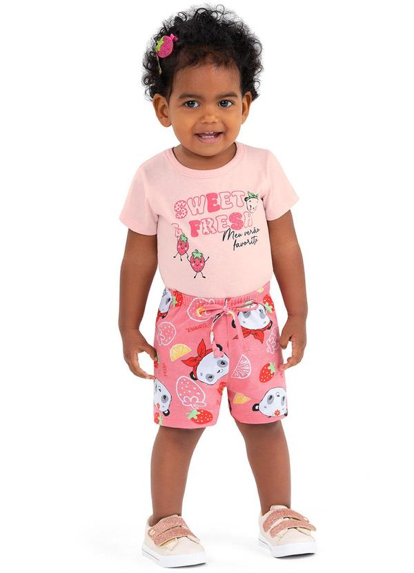 Alenice - Conjunto Doce Verão Menina Rosa