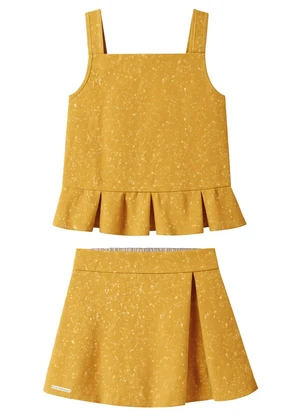 Carinhoso - Conjunto em Cotton com Glitter Amarelo - CARINHOSO