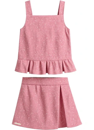 Carinhoso - Conjunto em Cotton com Glitter Rosa - CARINHOSO