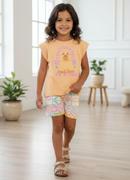 Conjunto em Malha Laranja 