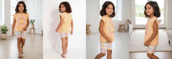 Conjunto em Malha Laranja