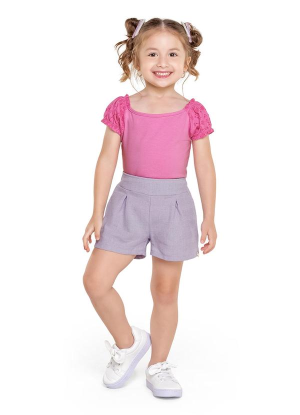 Alenice - Conjunto em Malha New London Menina Rosa